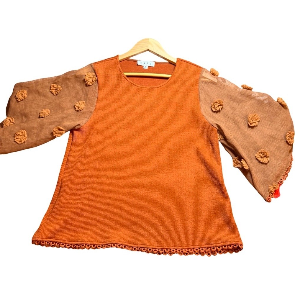 Anthropologie THML x Roolee Puff Sleeve Statement Blouse 🤎🍂✨ - Picture 9 of 16